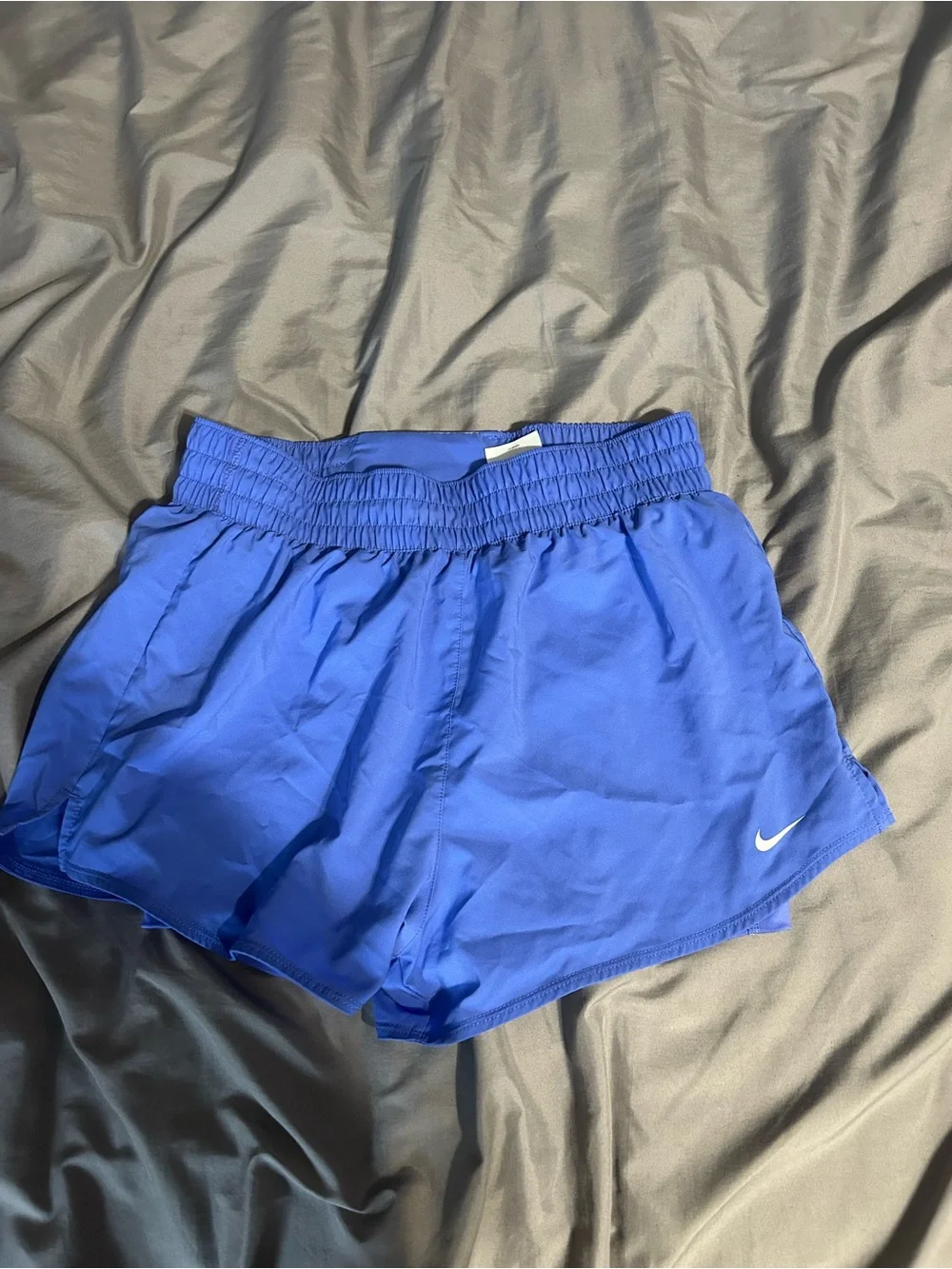 Nike Royal Blue Women's Training Shorts with White Swoosh